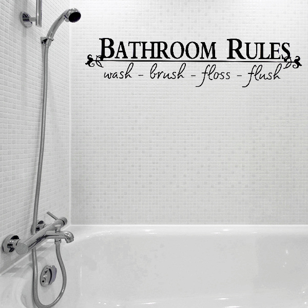 

Виниловые наклейки ванная комната Туалет Ванная комната правилам письме искусства стены наклейки